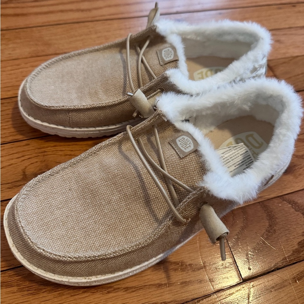 Hey Dude Wendy Funk Wool Cream Shoes